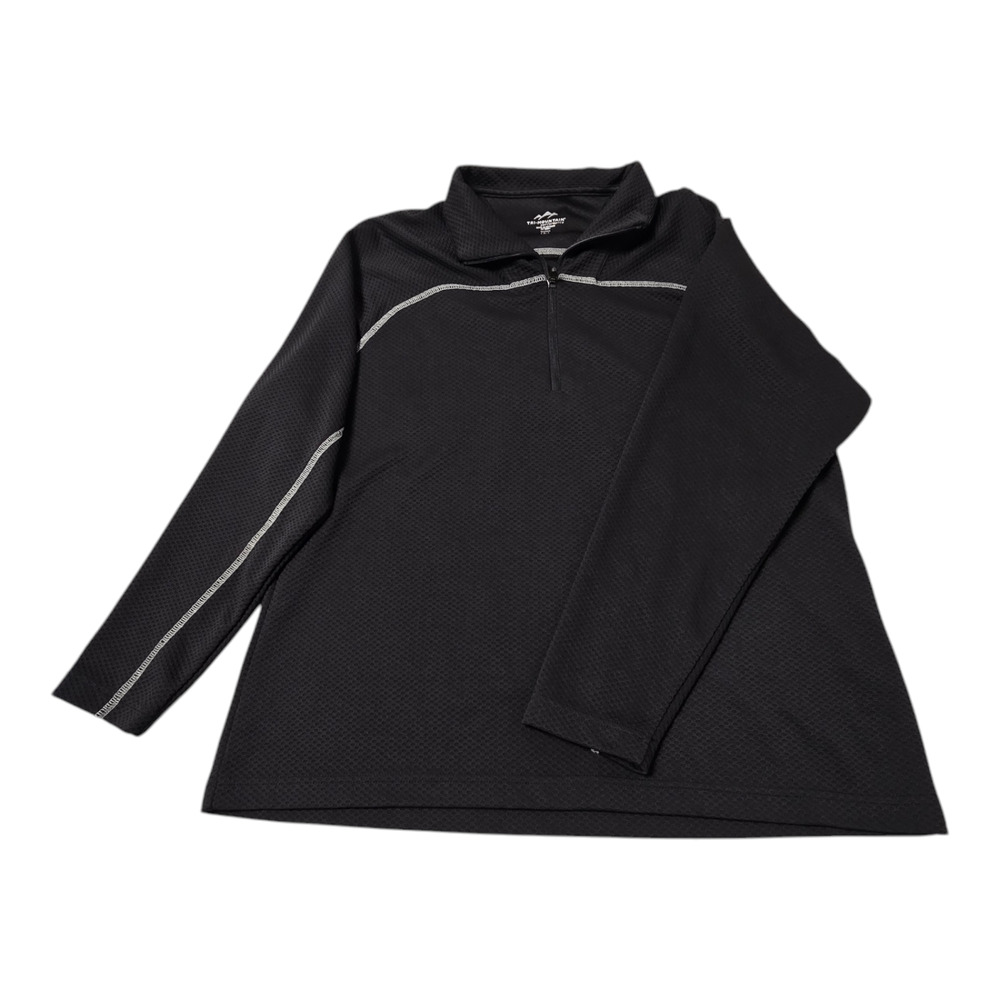 Tri-Mountain Jacket Large Black Windbreaker 100% Polyester